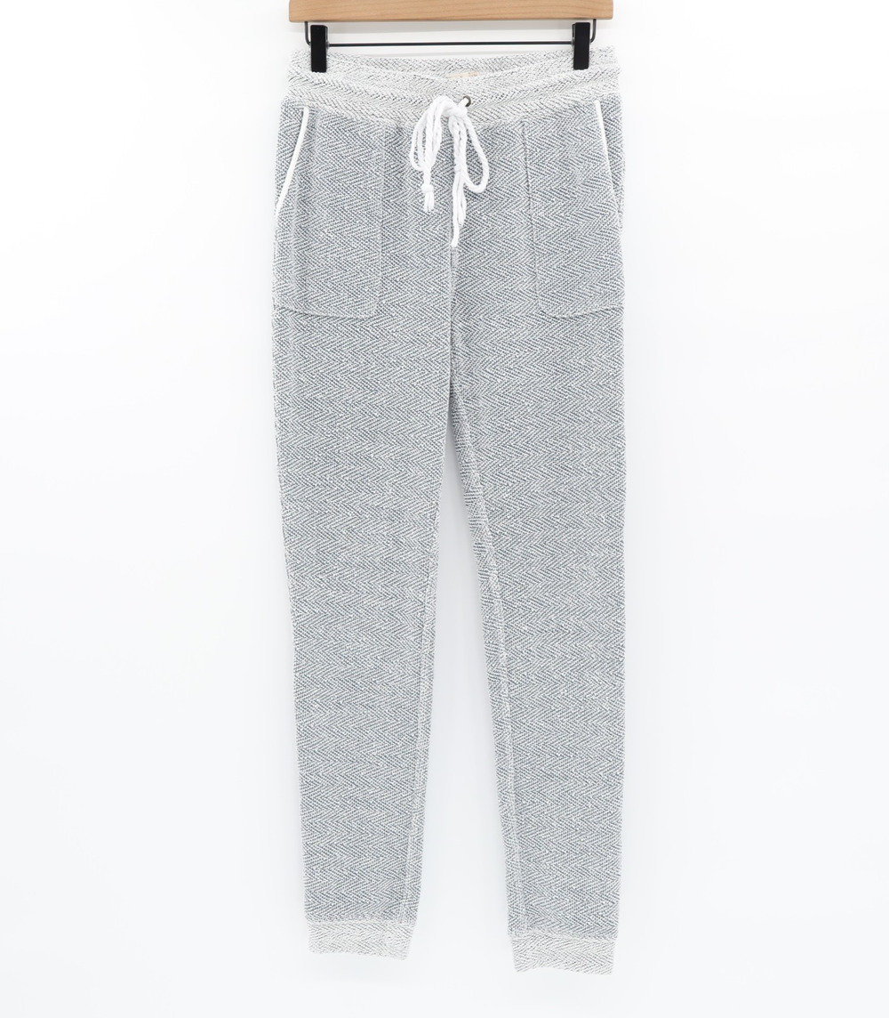 Faherty Sz S Whitewater Sweatpants Jogger Jacquard Gray Blue Lounge Terry Cotton